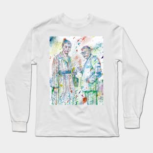 SARTRE and SIMONE DE BEAUVOIR watercolor portrait .2 Long Sleeve T-Shirt